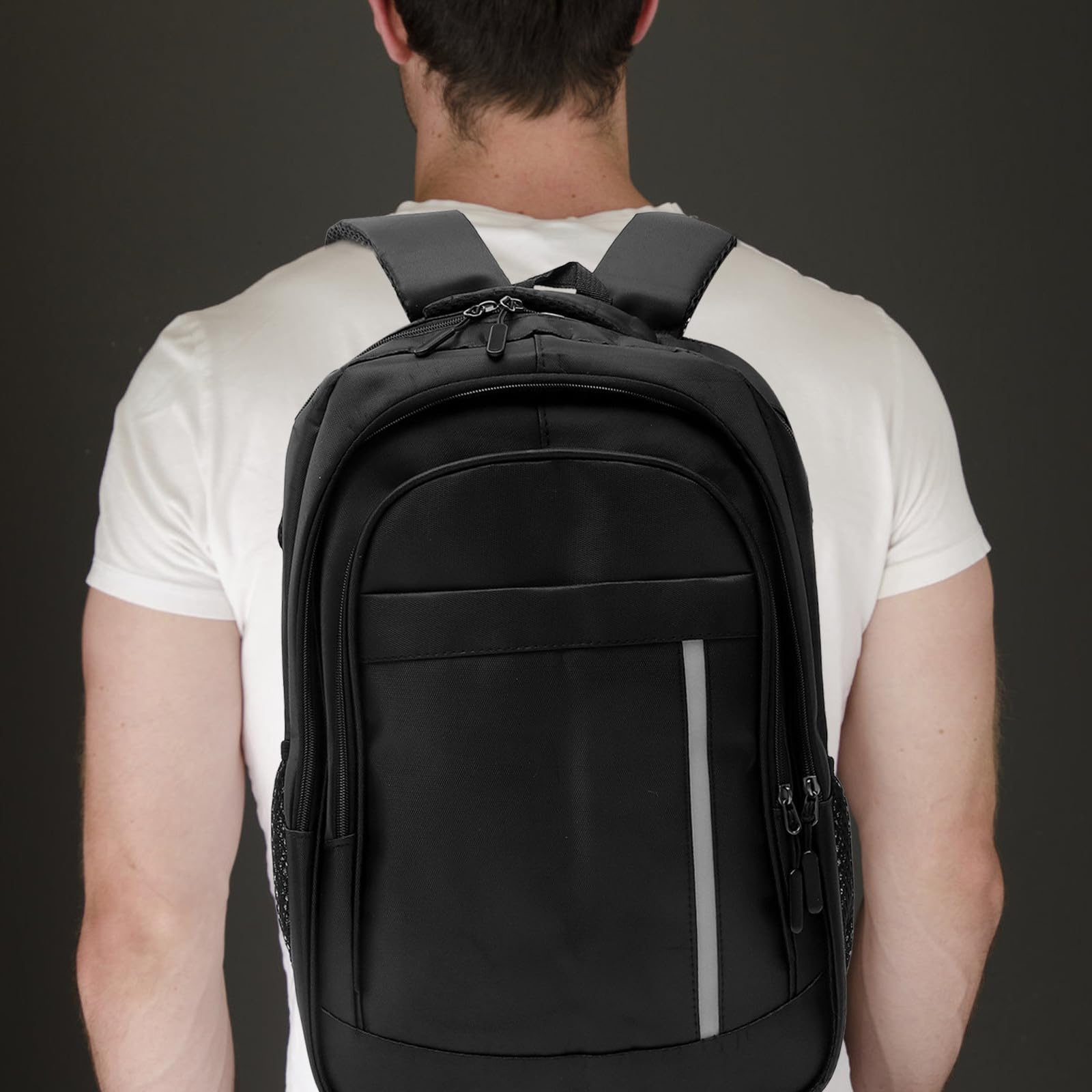 Healvian Mochila para Portátil Resistente al Agua y Desgaste Gran Capacidad de Tela Oxford en Color Negro para Viajes y Compras Casuales Varios estilos