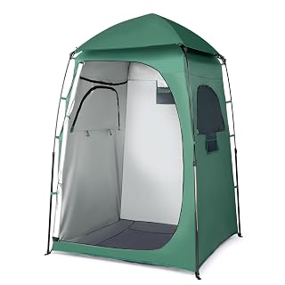 VINGLI 6.8FT Shower Tent, Large Instant Pop Up Shelter with Mesh Floor & Carrying Bag, Privacy Changing Room Tent for Toilet, Camping, Dressing, Lightweight & Sturdy, Easy Set Up - Amazon product rated Grade A