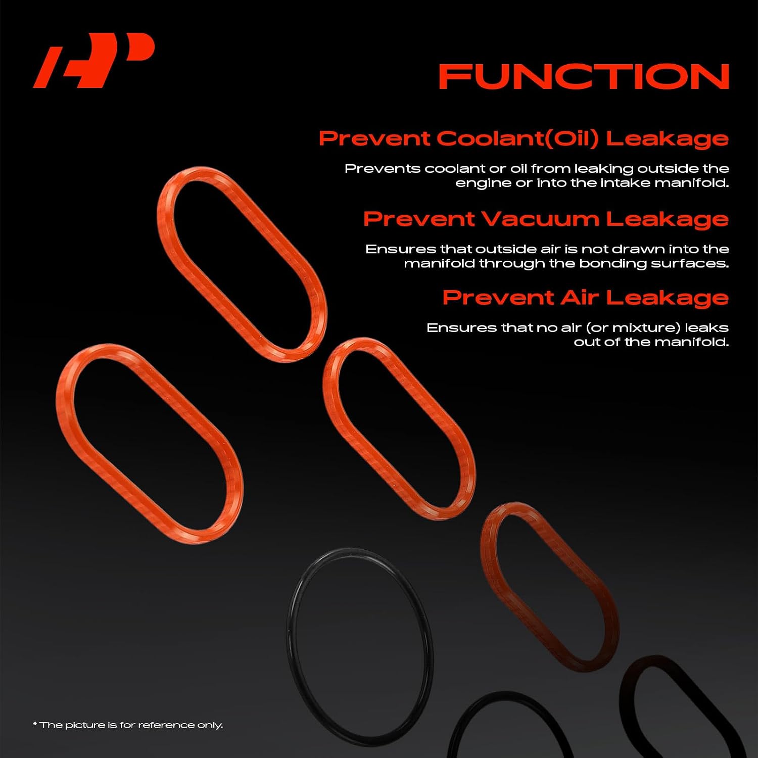 A-Premium Upper Fuel Injection Plenum Gasket Set Compatible with Jaguar S-Type 2001-2008 3.0L, X-Type 2002-2008