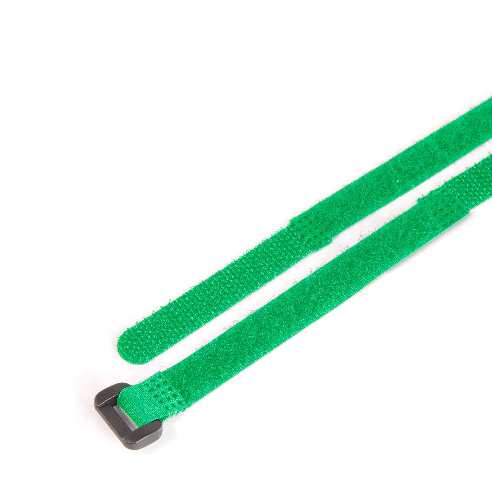 Schlauchland 100x Kabelbinder Klett grün 2x40 cm *** Klettverschluss *** Große Auswahl 1/2/3/5cm ** 10-300cm ** 5 Farben ** 1/10/100er Packs