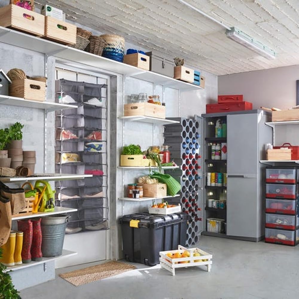 Tontarelli BoxOne Porta-Attrezzi, 140 L, 79 x 52 x h 52 cm, Nero/Ambra