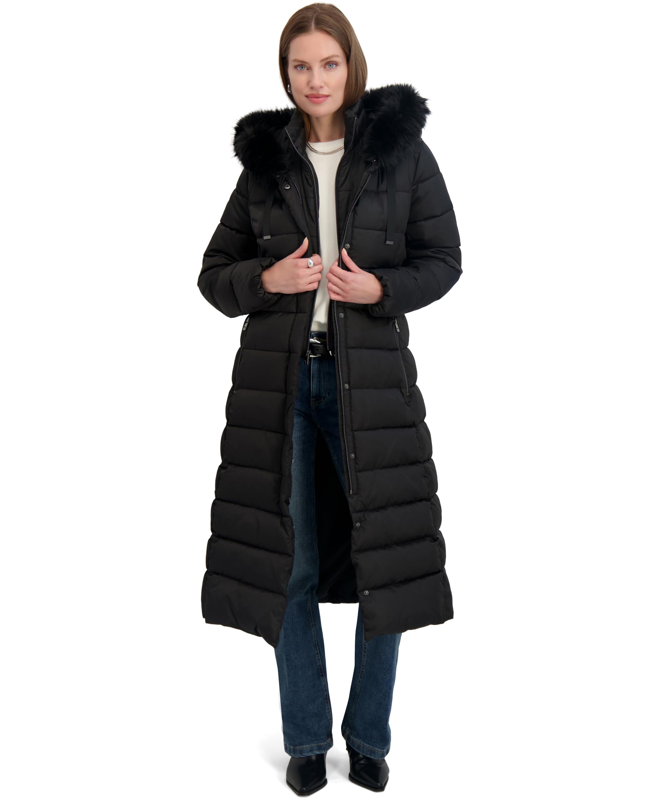 TAHARI Maxi Puffer Coat