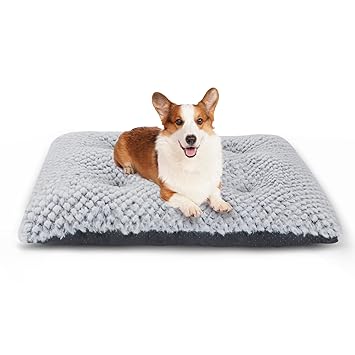 Vetasac Dog Bed Short Plush Pet Cushion Soft Sleeping Pillow Matress Available in All Seasons XB003 (Small, Grey)