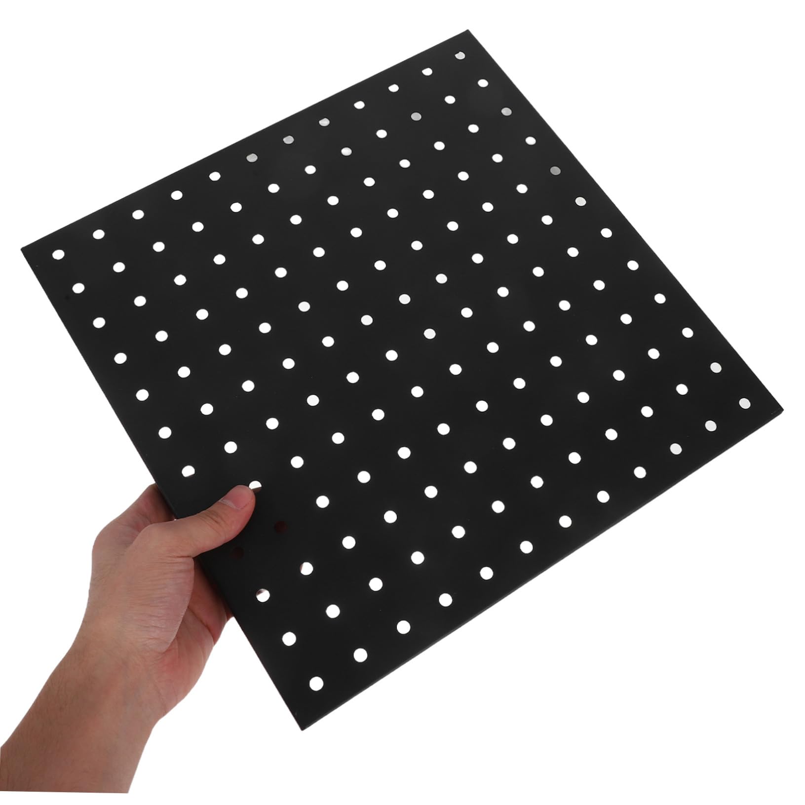 Didiseaon 4 Piezas Paneles Metálicos Perforados Organizador Pared Negro Resistente Soporte Pesado para Garaje Cocina Oficina Almacenamiento Herramientas