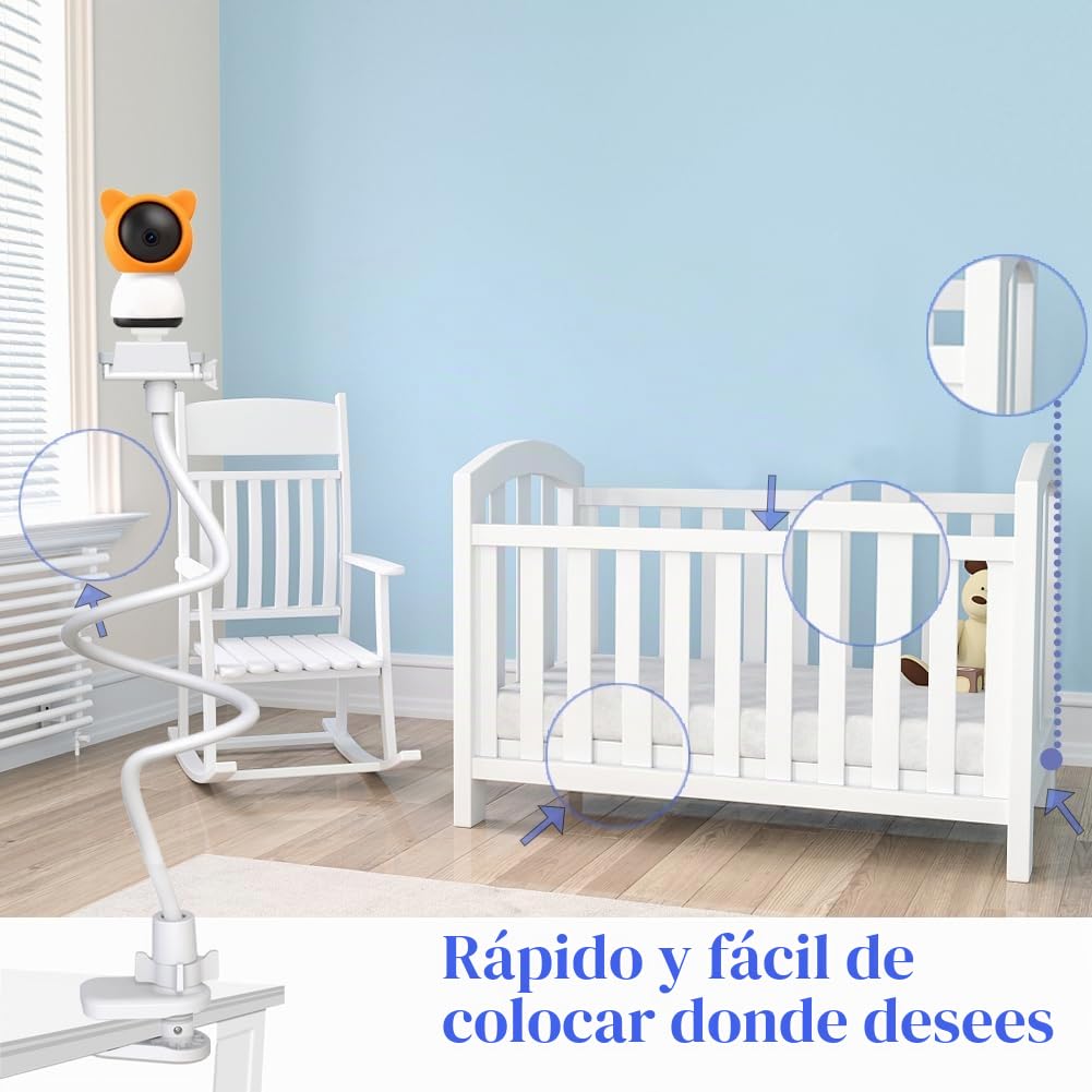 Soporte para vigilabebés soporte para cámara compatible con ieGeek/Momcozy//HelloBaby/BOIFUN/GHB/Philips Av/Blemil/Jeeber/Dr.Care soporte para vigilabebés