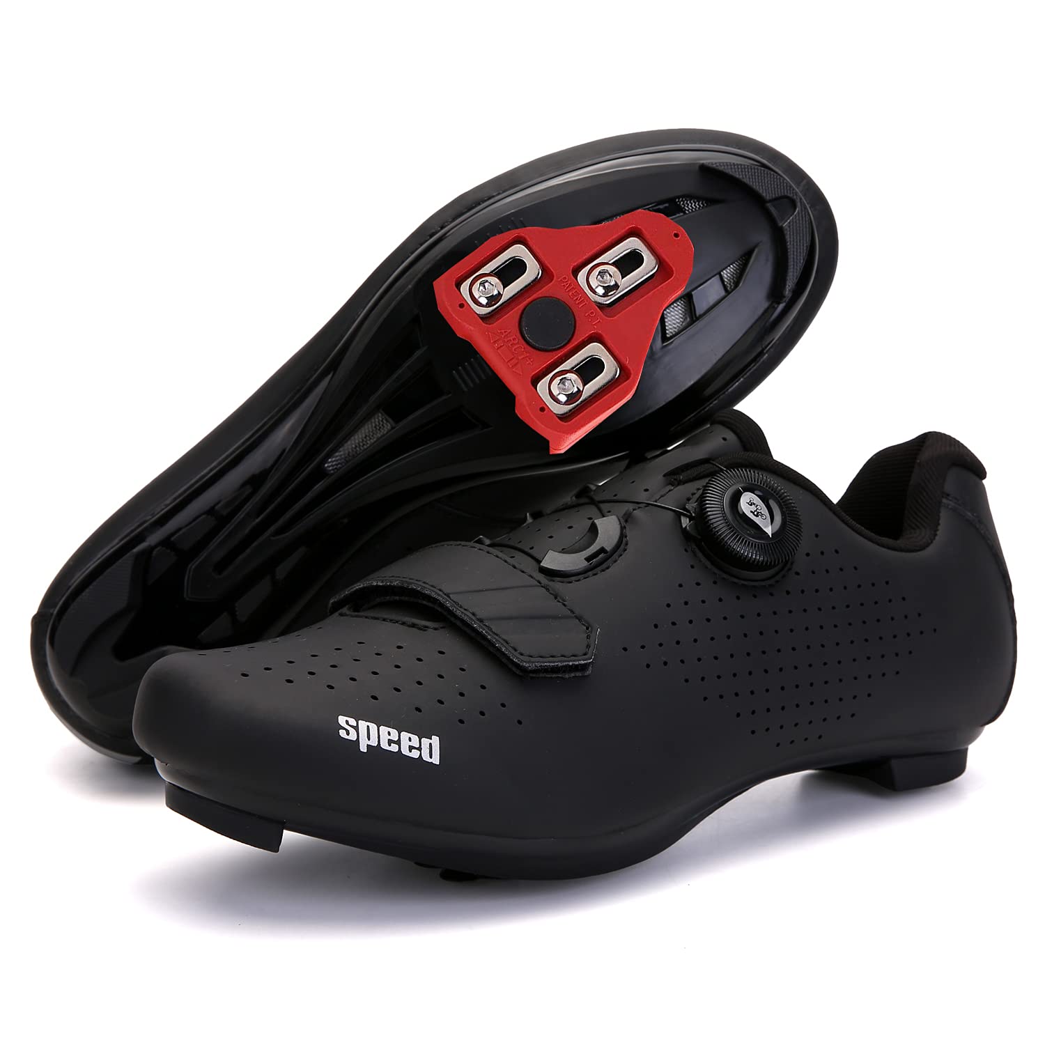 Cycling Shoes?Road Bike Peloton Shoes for Mens Womens,Compatible with SPD and Delta Cleats for Indoor Outdoor Riding Black