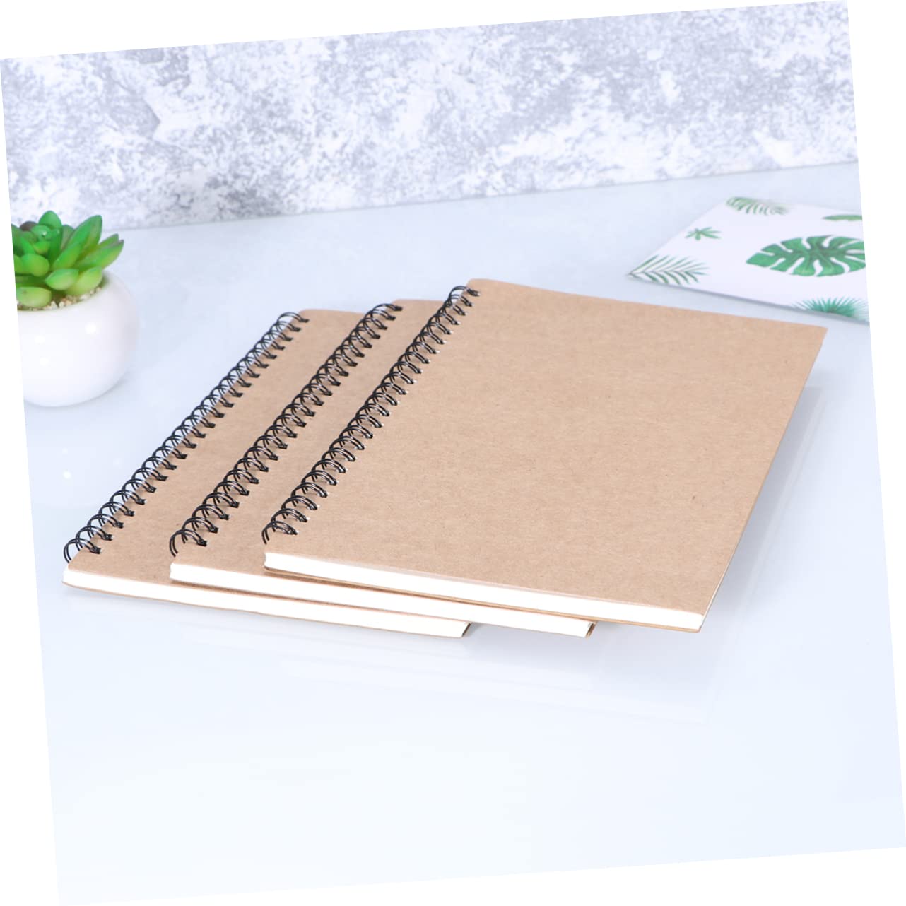 STOBOK Set di 3 Quaderni in Formato A5 Kraft Quaderni per Diario per Scrivere per Studenti Impiegati Insegnanti Scrittura
