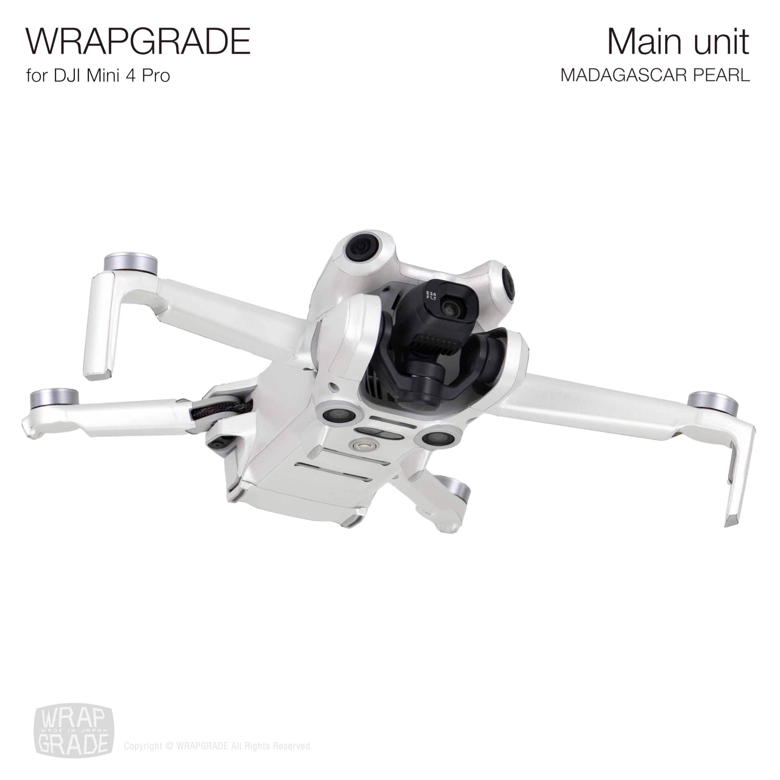WRAPGRADE Skin Stickers Compatible with DJI Mini 4 Pro, Madagascar Pearl, DJI Mini 4 Pro, 13.8 x 8.8 x 4.9 cm - Image 4