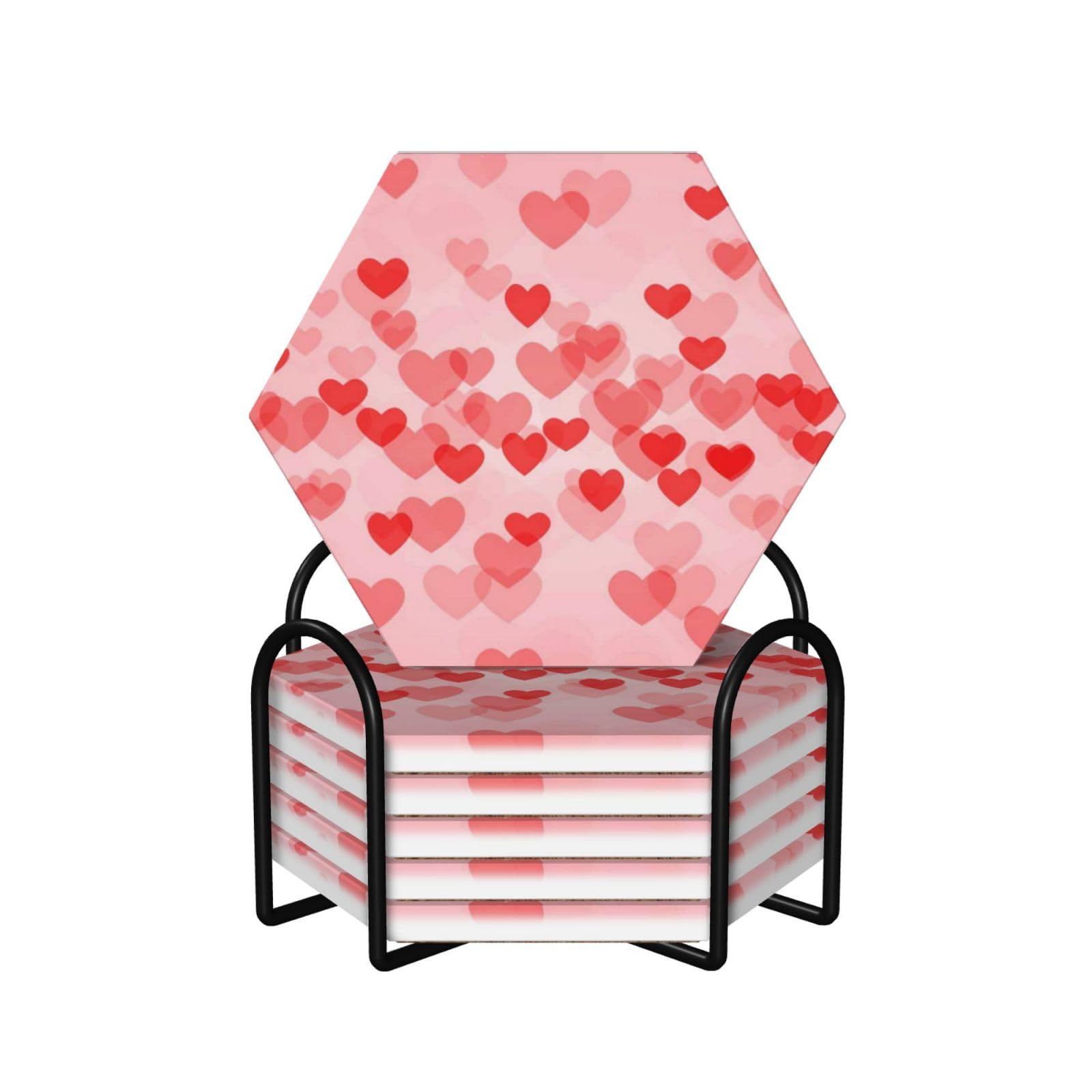 Dessous de verre liège et céramique absorbante déco table mariage lot de 6 pièces