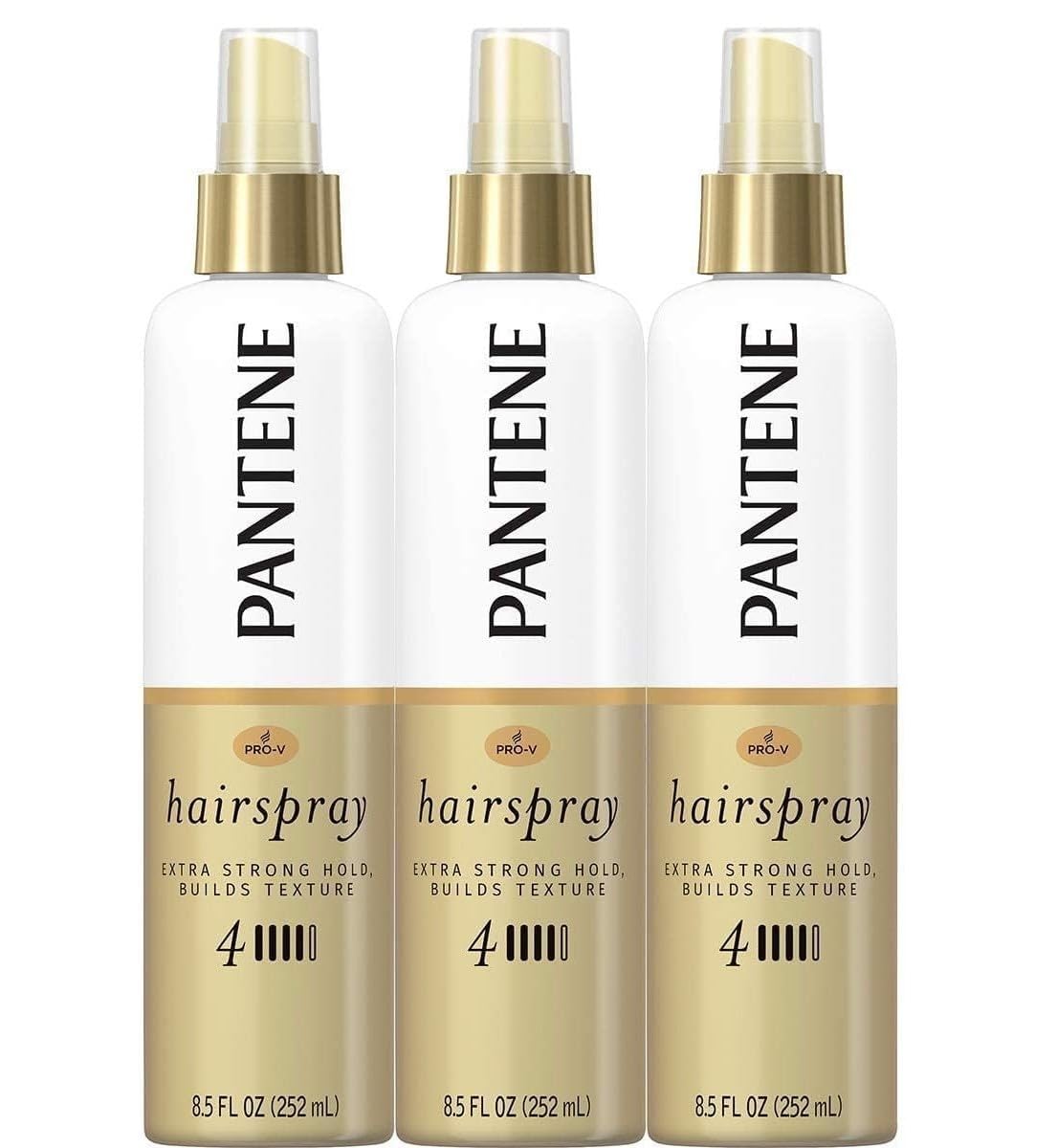 Hairspray Non-aerosol, Extra Strong Hold, Level 4, Texture Building, 8.5 fl oz, Triple Pack, Beige