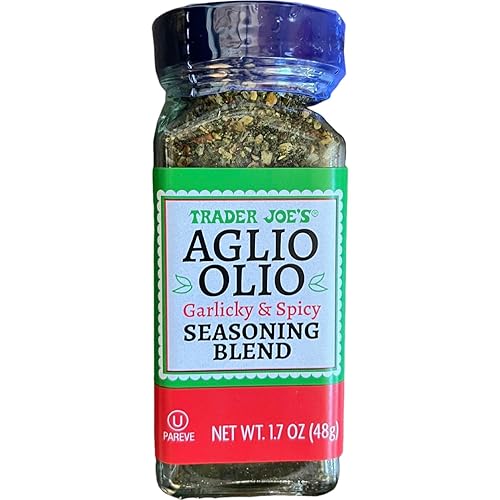 Trader Joe's Aglio Olio - Mezcla de condimentos picantes y ajo, 1.7 onzas (paquete de 1)