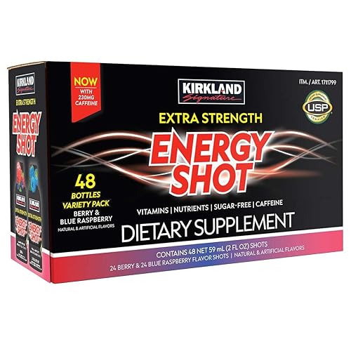 Kirkland Signature Extra Strength Energy Shot Variety, botella de 2 onzas (48 unidades)