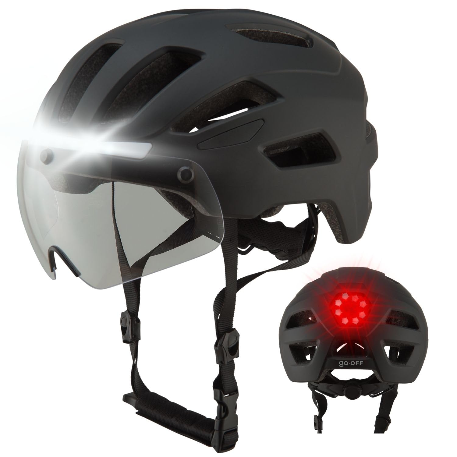 GOOFF Rider - Casco de bicicleta para mujer y hombre, para adultos, fácilmente ajustable con ventilación, adecuado para bicicleta de carretera, MTB y bicicleta de ciudad