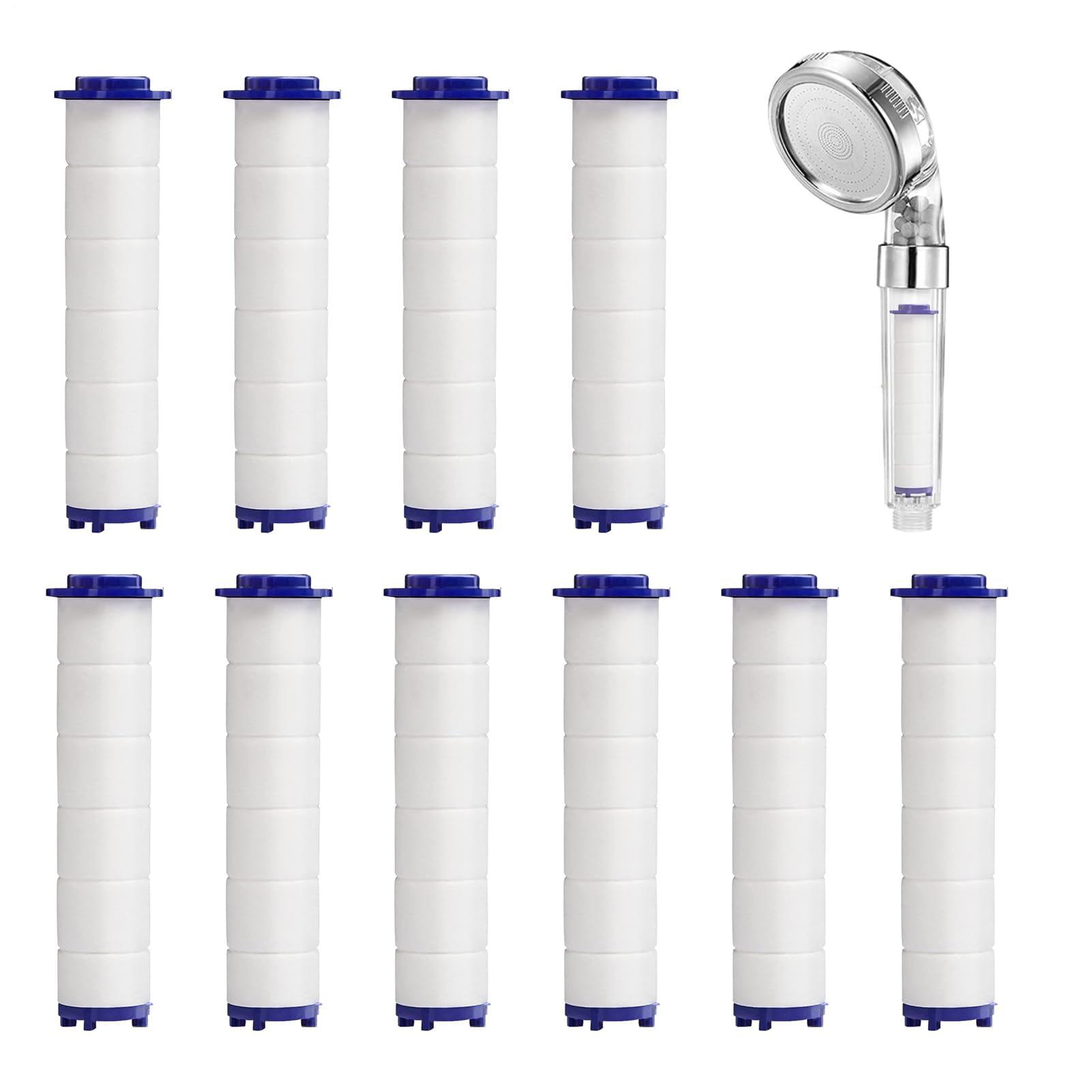 Premium Duschfilterkartusche Nachfüllpack – langlebiger Wasserreiniger, einfach zu installieren, entfernt Chlor, Schwermetalle und Ablagerungen für gesündere Duschen