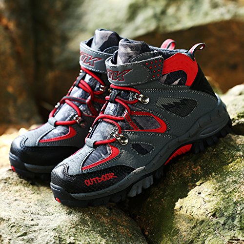 image for VITUOFLY Boys Hiking Boots Kids Hiking Shoes Girls Outdoor Warm Winter