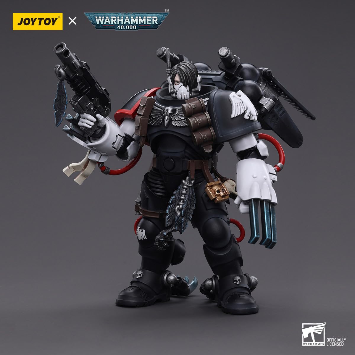 HiPlay JOYTOY Warhammer 40K Raven Guard Chapter Master Kayvaan Shrike (JT6427) Action figure in scala 1/18