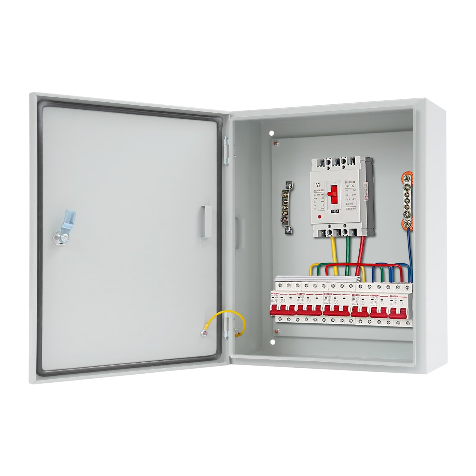 Armadietto elettrico per esterni, 50 x 40 x 20 cm, distributore di corrente per esterni, impermeabile, con serratura, scatola di distribuzione industriale, alloggiamento vuoto da avvitare a parete