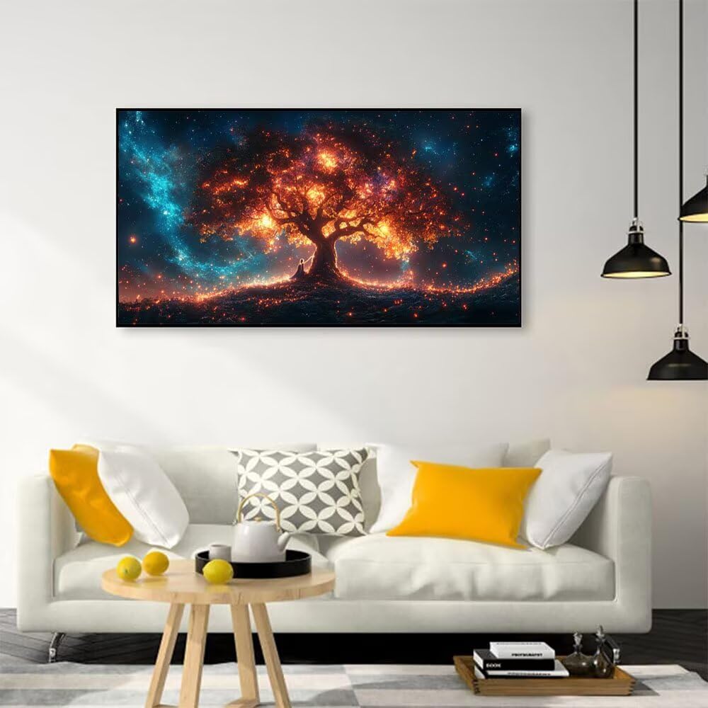 Zestawy do malowania diamentowego drzewa, haftu krzyżykowego dla dorosłych, zestaw artystyczny, gwiaździste niebo, diamentowa sztuka dla dzieci, 5D, DIY, kryształowe zestawy do haftowania, sztuka i