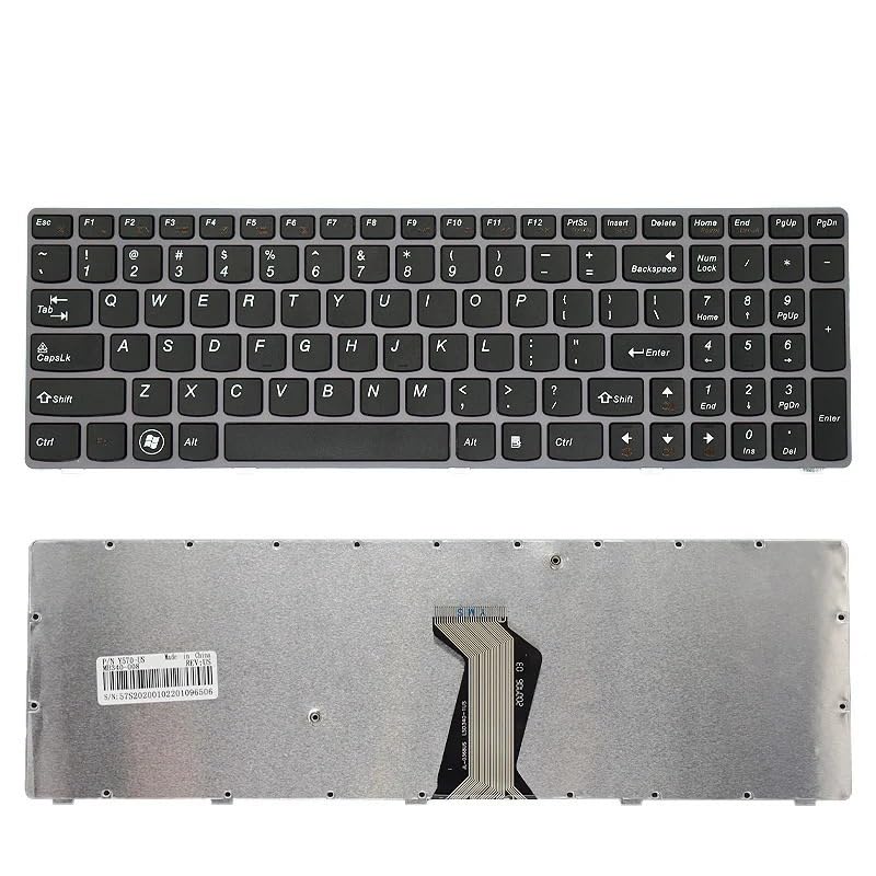 Clavier américain pour ordinateur portable Y570 touches réactives US Purple Frame 25011801