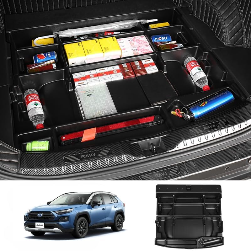 脱落防止　 RAV4 50系用 スペアタイヤ対応 　収納ボックス Vulcans 「セール価格」RAV4 50系専用 トランクボックス スペアタイヤ