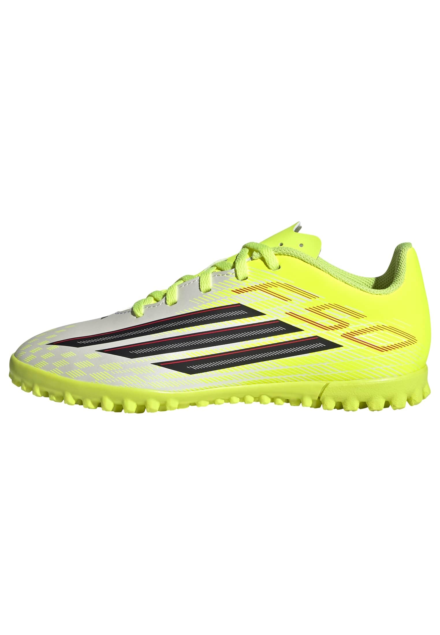 adidas Junior F50 Club Astro Turf Football Boot, Tesoye/Cblack/Lucred, Size 11 Younger