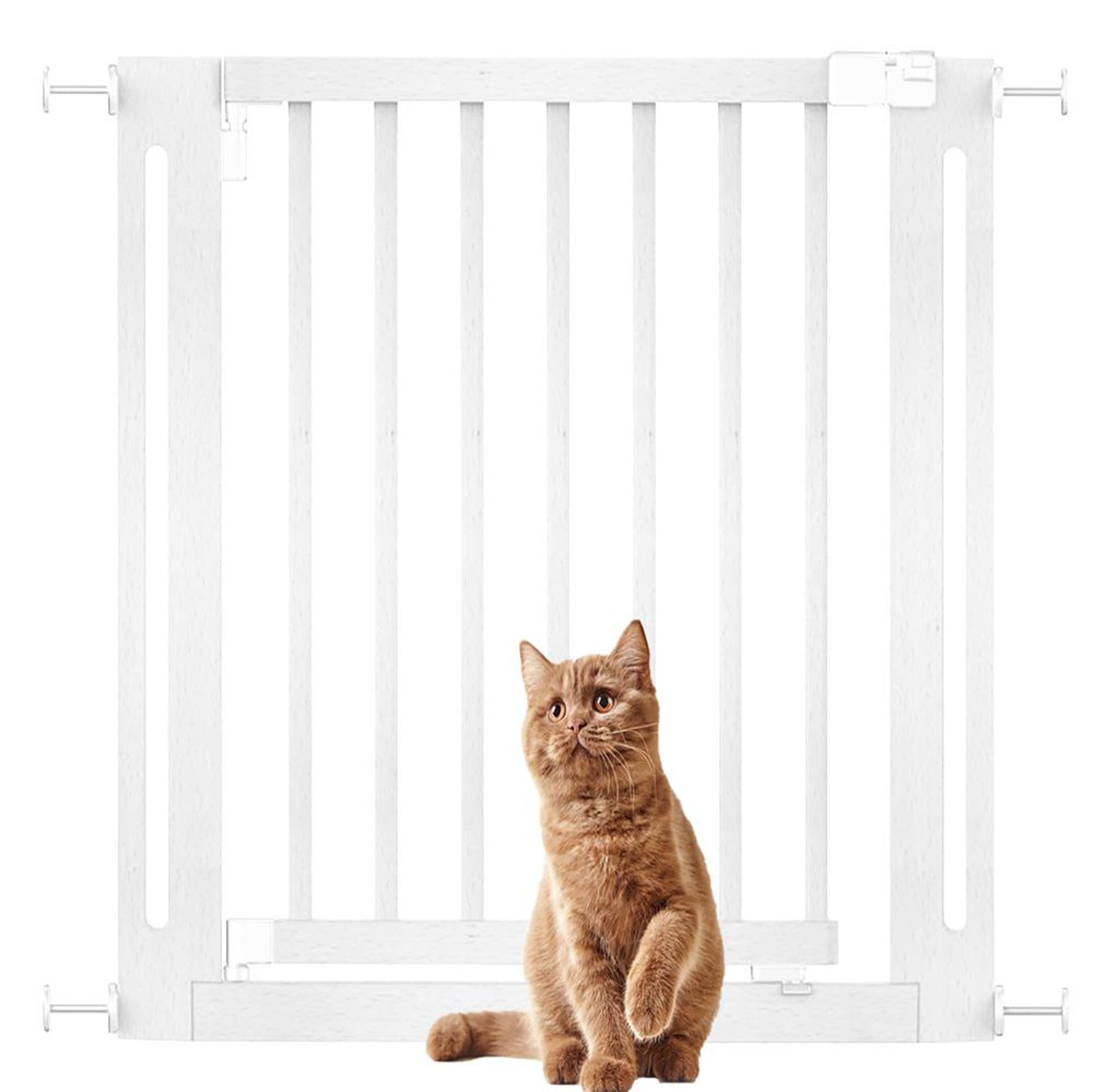 Bettacare Pressure Fit Pet Gate - Wood - White - 79cm