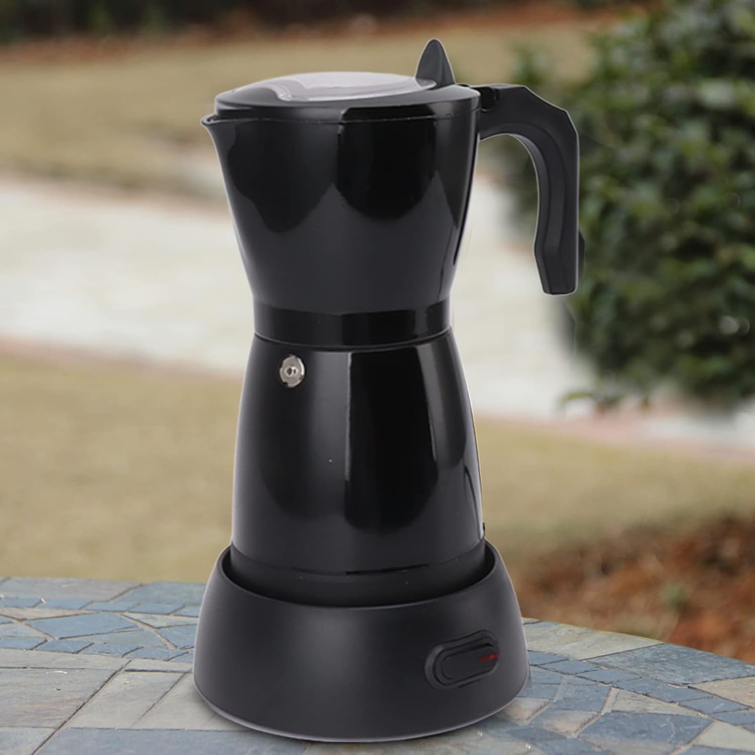 Zerodis Electric Pot, Aluminum Alloy Classic Italian Coffee Maker Coffee Maker Carafe 300ml Capacity High Temperature Resisitance for Family Office Travel Camp 6 Cups