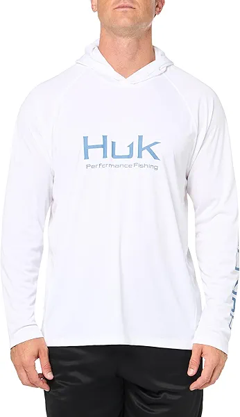 HUK Men's Pursuit Vented Long Sleeve Hoodie, Fishing Shirt with Hood