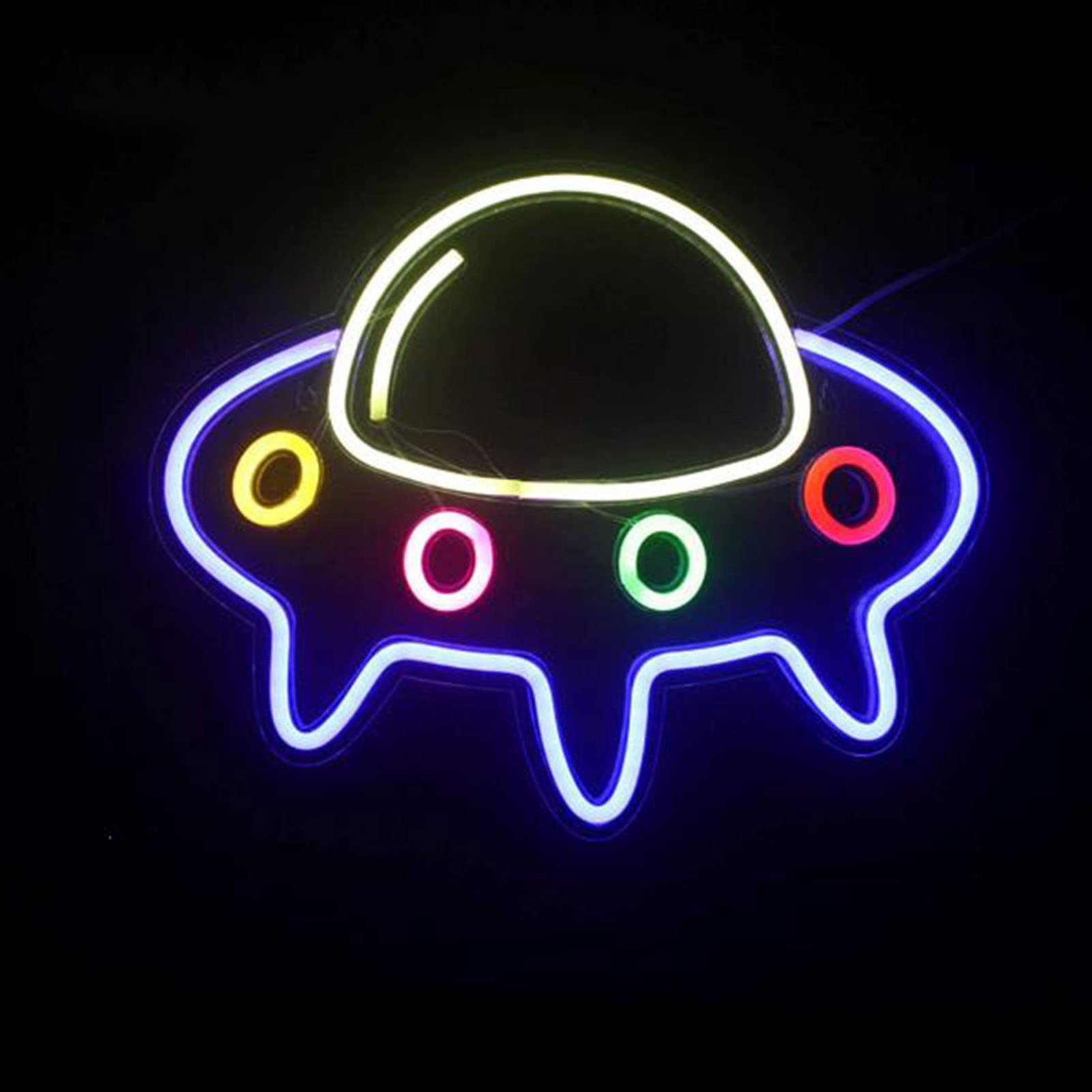LED Neon Light-UFO Spaceship Universe Series-Creative Design Dekoracja Lampka nocna
