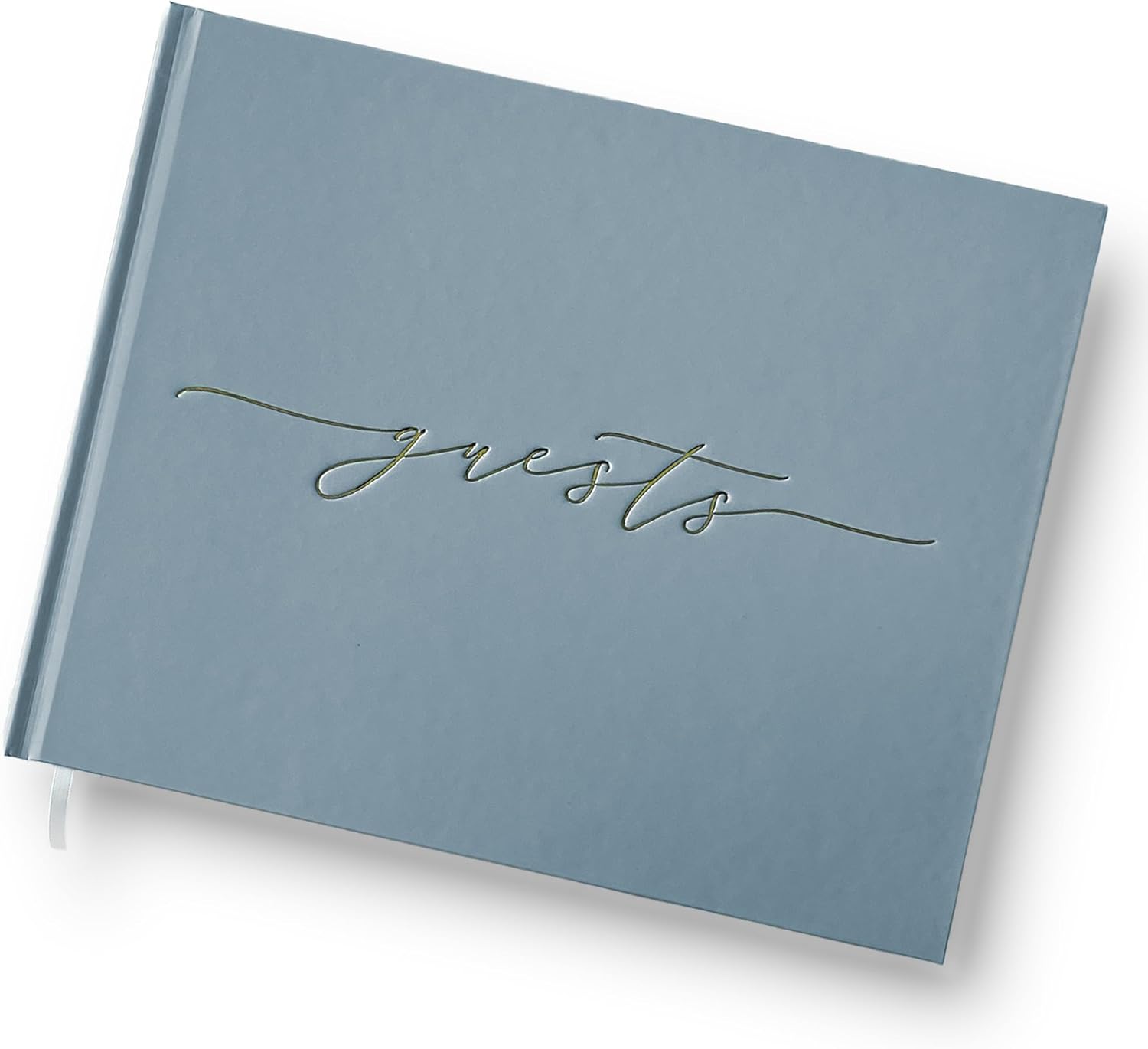 Wedding Guest Book - Premium Quality Elegant Guest Book, Sign in Guest Book for Wedding Reception, Bridal Shower, Polaroid Guest Book for Sweet Sixteen and Special Occasions (Dusty Blue)