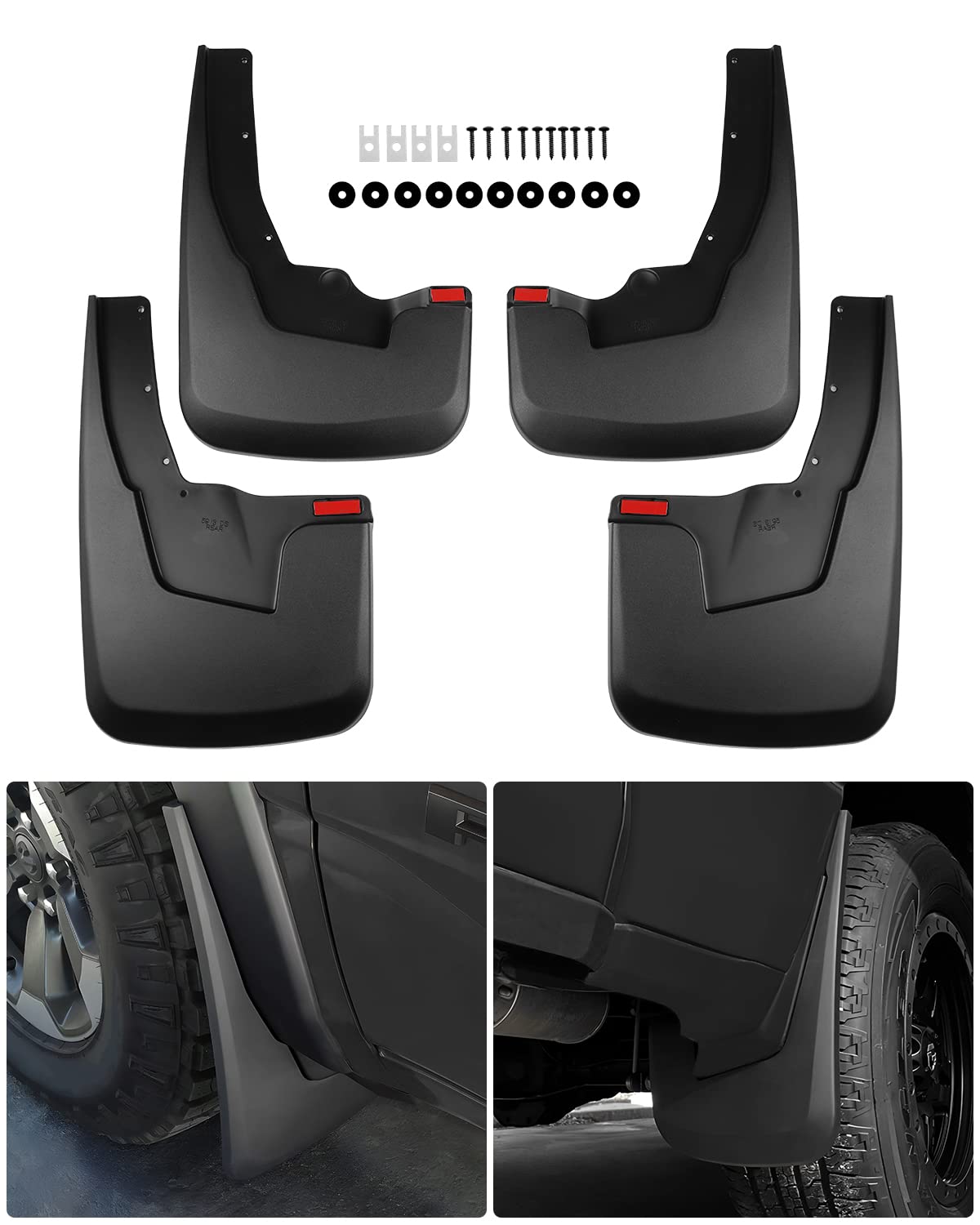 Photo 1 of Karltys Compatible with Mud Flaps 2019-2023 Dodge Ram 1500 with OEM Fender Flares Heavy Duty Front & Rear Mudflaps Splash Guards 