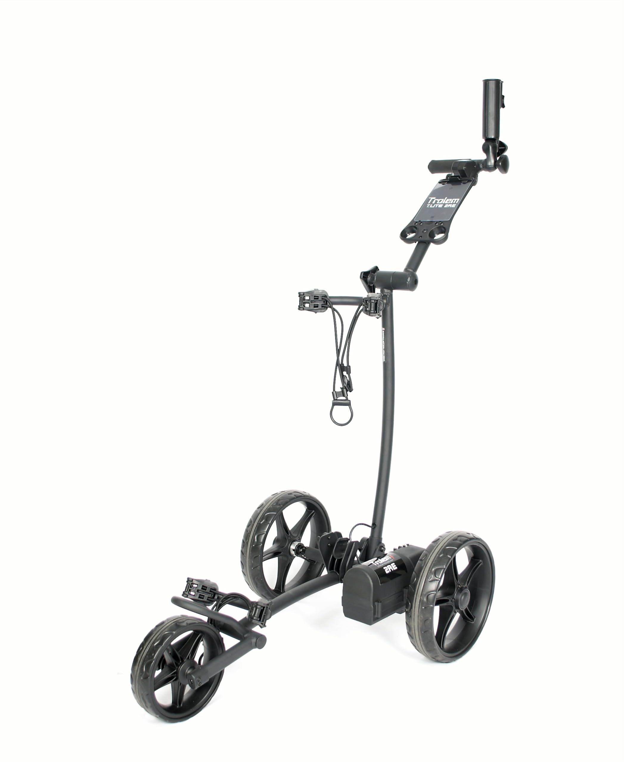 Trolem Electric Tubular Golf Trolley, Black with no Brake, élite Unisexe Adulte, Black, One Size -