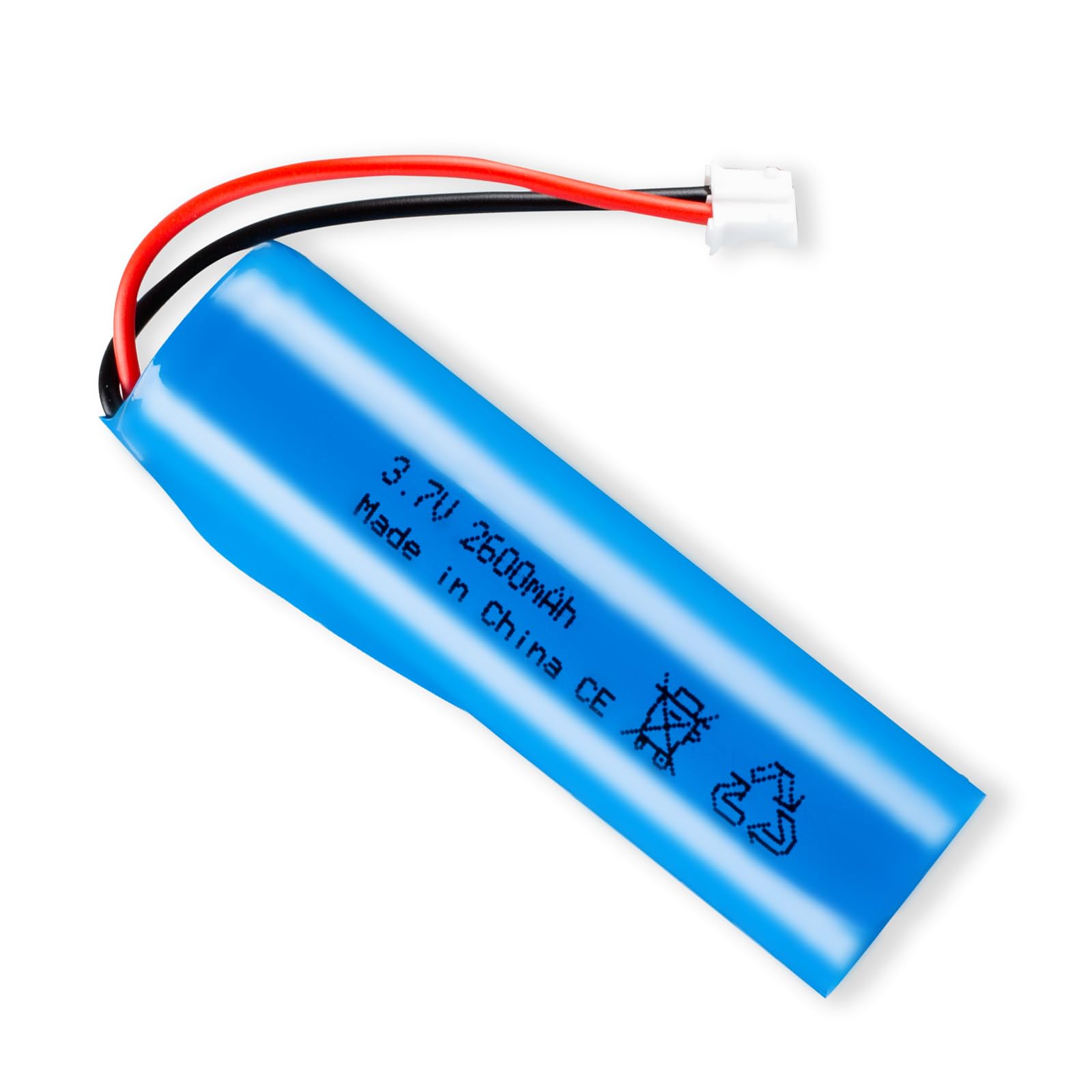 3.7V 2600mAh PH2.0 2 Pin Connector, Rechargeable Battery, Replacement Battery for DIY Electronics, Toys, Bluetooth Devices and LED Lighting