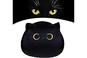 Plush Pet Pillow Cuddler - Black Cat (15.7 in)