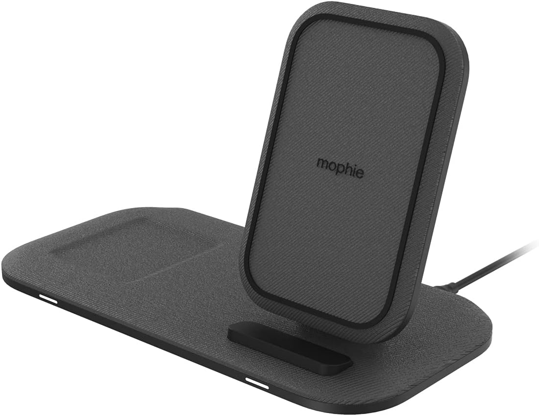 Amazon.com: mophie Wireless Charging Stand+ Wireless Charging Stand and ...