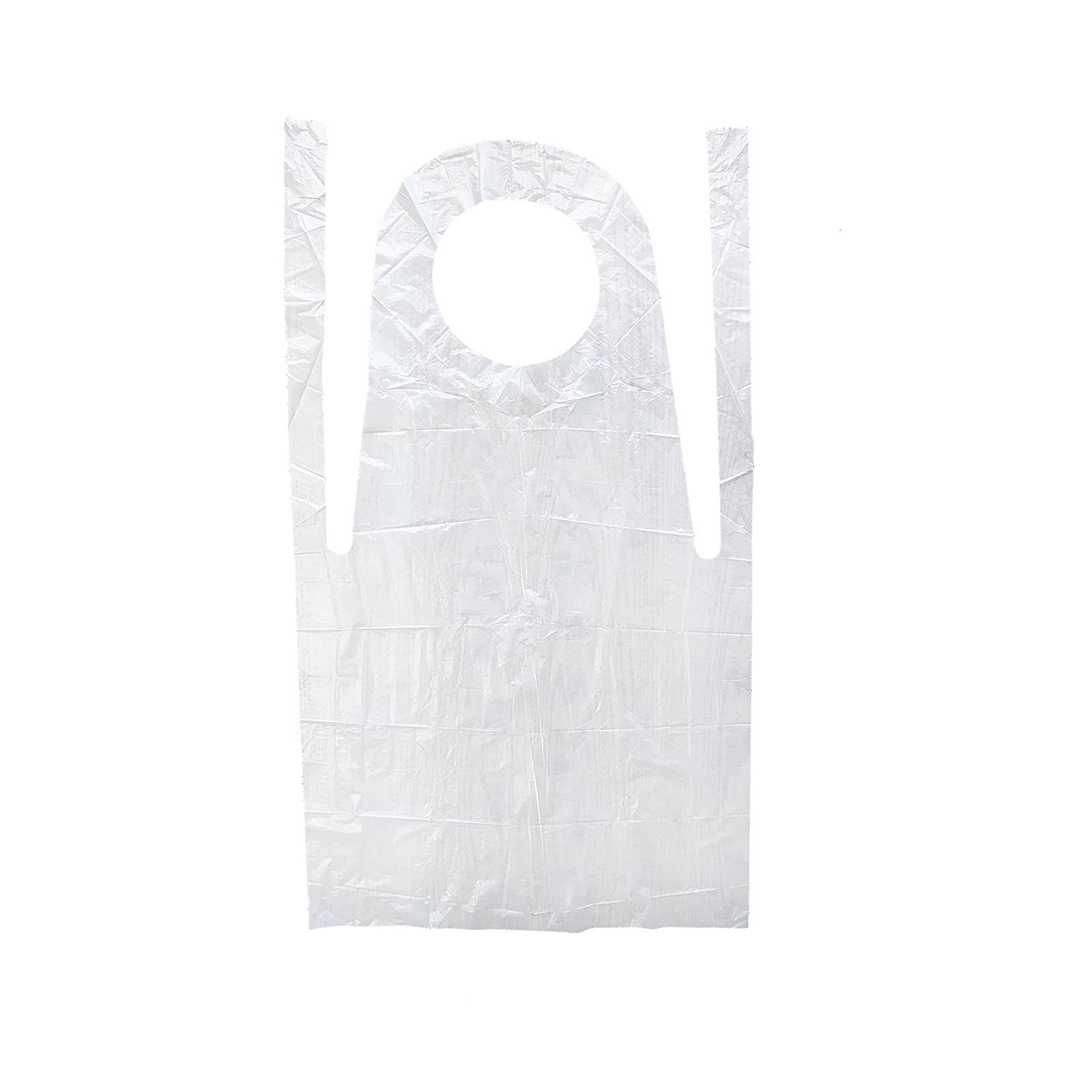 BEAIMUXI 100PCS 24x42in Disposable White Poly Aprons, Disposable Aprons , Throw Away Aprons,Suitable for Cooking, Hair Salon, Housework, Painting, Restaurant，Diet, Repair