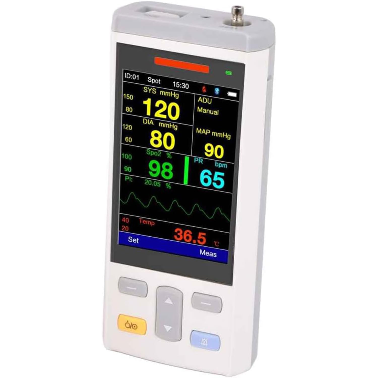 Veterinär-Pulsoximeter, Tragbarer Vitalparameter-Monitor, Mehrere Überwachungsfunktionen Für SPO2/Blutdruck/Temperatur/Pulsfrequenz, Für Katzen, Hunde Und Haustiere