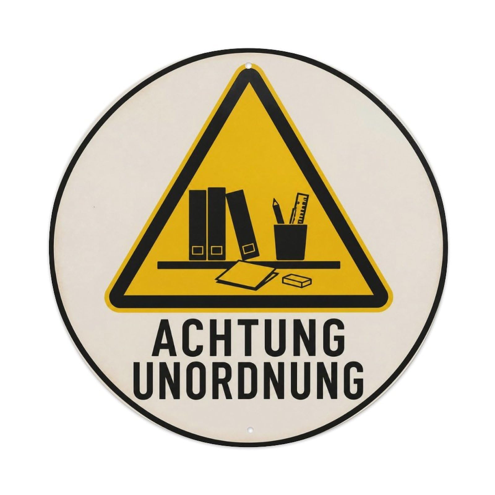 Olyhtr 8X8inch Classic Style Orderly Rules Polite Warning German Heritage Typography Metal Tin Sign