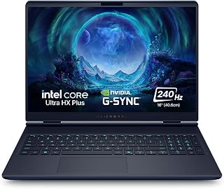 Dell Alienware Aurora 16X Gaming Laptop, AI Powered Intel Core U9-290HX Plus Processor, NVIDIA GeForce RTX 5060 8GB, 16GB RAM, 1TB SSD, 16" WQXGA OLED 240Hz, AlienFX RGB Backlit Keyboard, 2.61kg