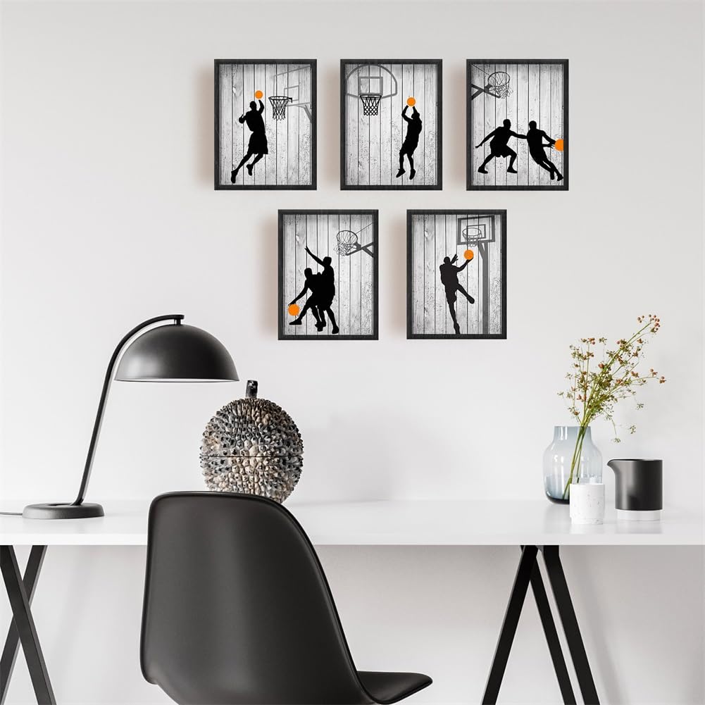 OTURRI Neon Sports Joueurs Murale Art Tableaux Decoration Joueurs De Basket-Ball Affiche Et Légende Nordique Toile tableau Peinture Club Chambre Decoration À La Maison 50x70cmx3 Sans Cadre