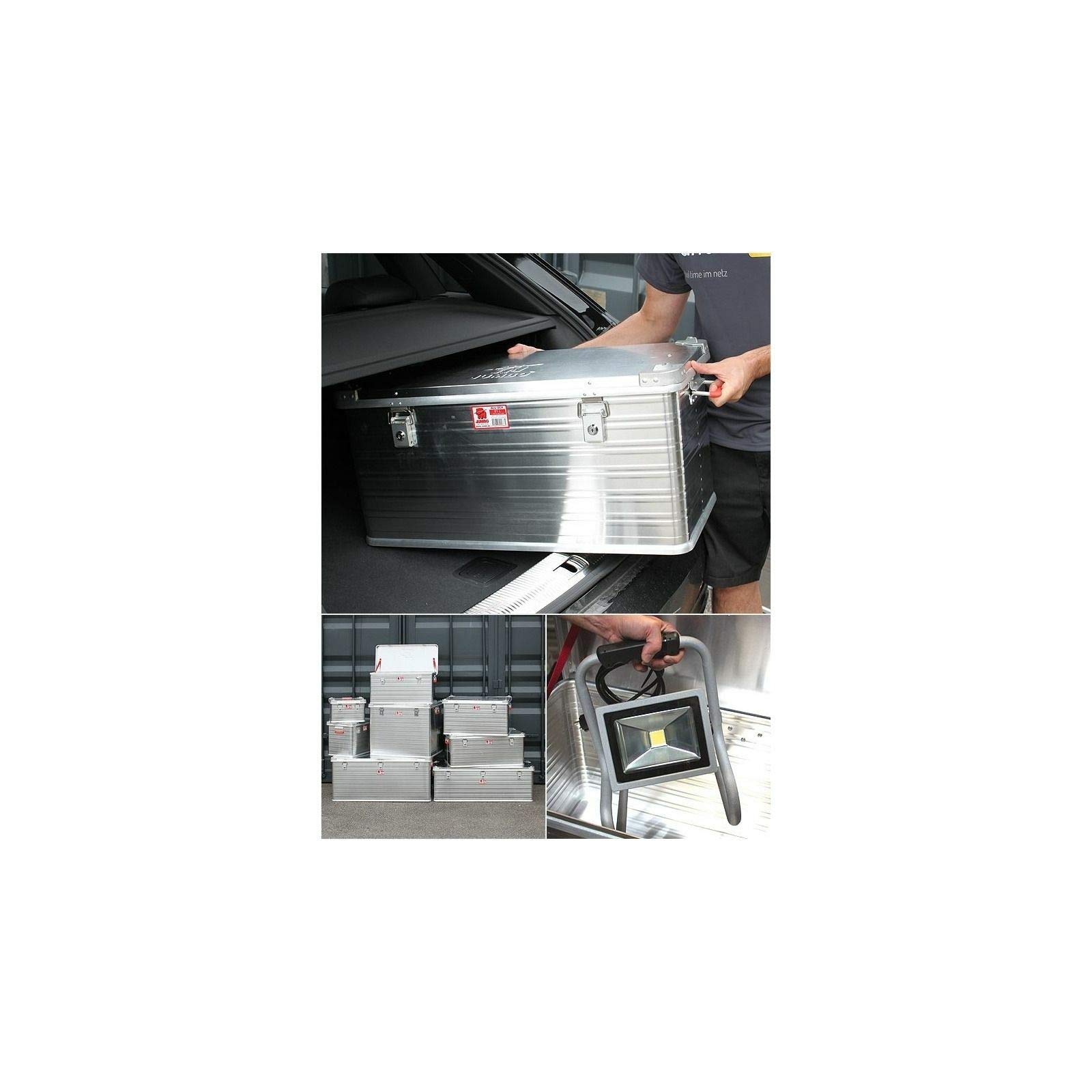 Jumbo Alluminium Transport-Box Alu 91 Liter ALU91 L 782 x B 350 x H 379 mm Kiste Truhe Lager-Box Alubox
