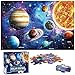 Jumbo Floor Puzzle for Kids Ages 4-8,Solar System Jigsaw Puzzles,48 Piece Space Large Puzzles for Toddler Ages 3-5,Preschool Learning Planets Toys Christmas Birthday Gift for Boys Girls