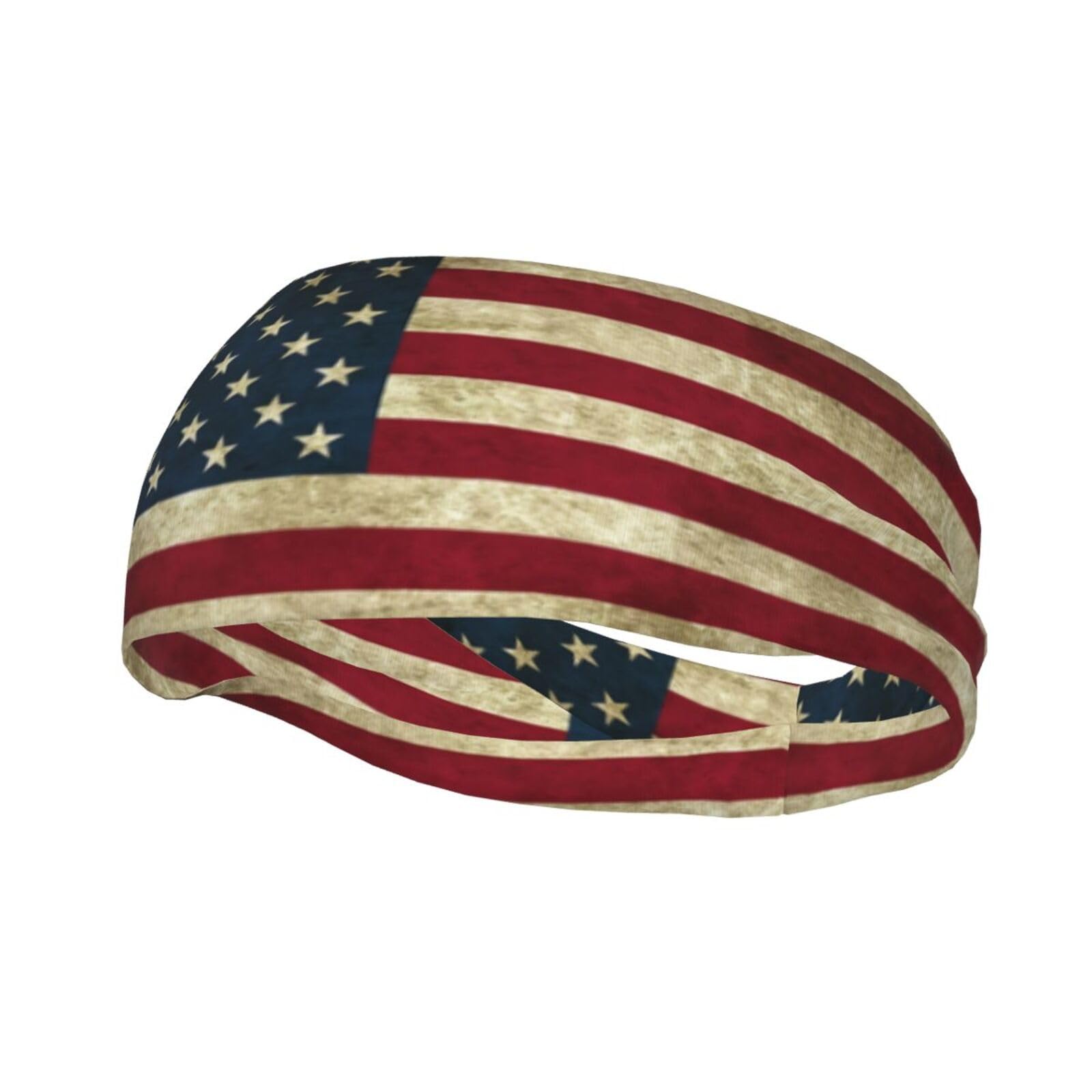 Cute Flag Headbands Women Men Flag Sweatband Sports Headband for Running, Cycling, Yoga Gym, Working Out