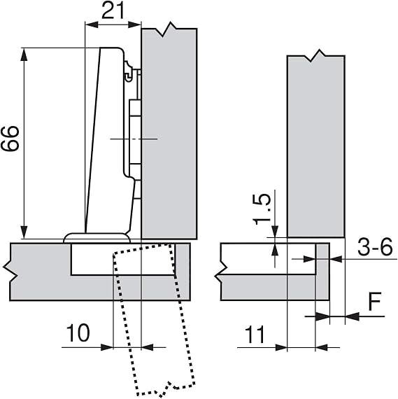 Blum - BL-71T5550 120 Degree Self Closing Screw On Straight CLIP Top Hinge