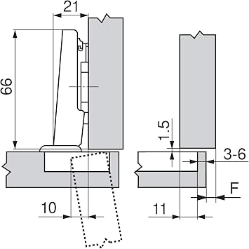 Blum - BL-71T5550 120 Degree Self Closing Screw On Straight CLIP Top Hinge