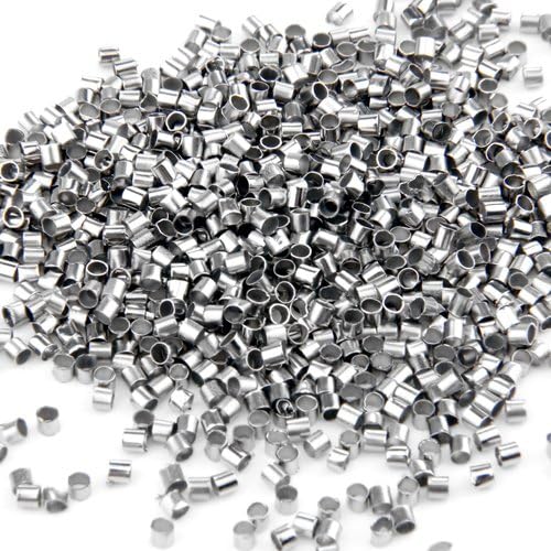 Ecloud Shop 1000 Silver Plated Crimp Tube Beads Spacer Stopper 2mm FASHION
