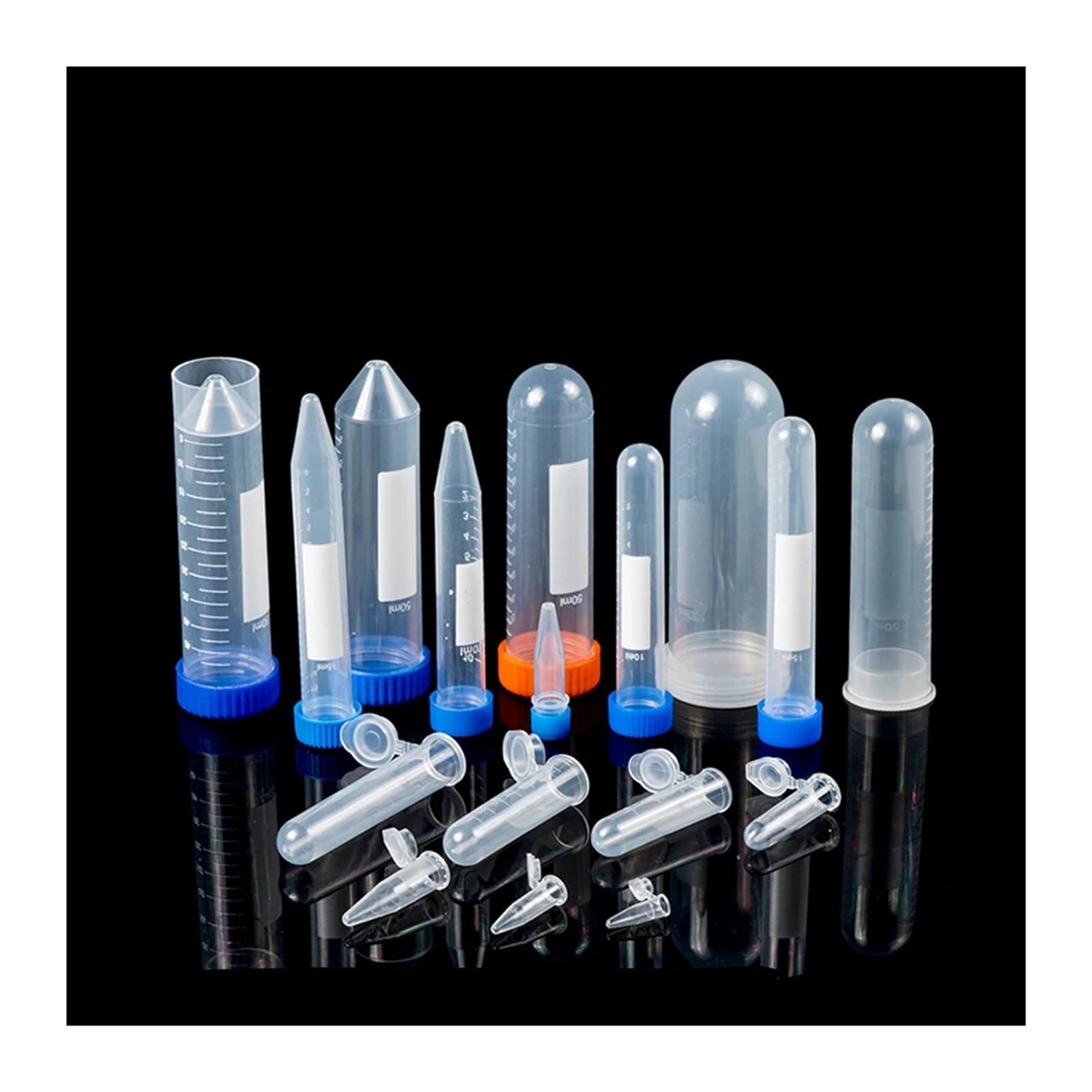 yingyingjia 0,1–100 ml Größen Labor Kunststoff Zentrifugenröhrchen Fläschchen Mikrozentrifuge Mikroröhrchen Schraub- und Schnappverschlüsse Laborbehälter(100ml)