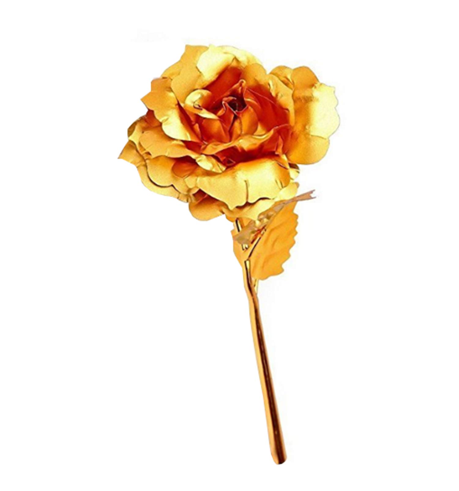SJ Golden Artificial Rose Flower Without Love Stand (9.5 X 26 cm)-image-6