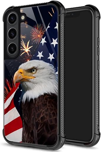 ZHEGAILIAN for Samsung Galaxy S23 Case, Military-Grade Protection, All-Around Shockproof Corners, Anti-Scratch Phone Case for Samsung Galaxy S23 - American Eagle