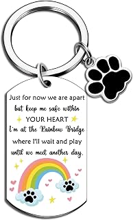 Pet Memorial Gifts For Dogs Loss Of Dog Sympathy Gift Rainbow Bridge Dog Memorial Remembrance Gifts For Women Men Pet Loss Sympathy Gift Keychain